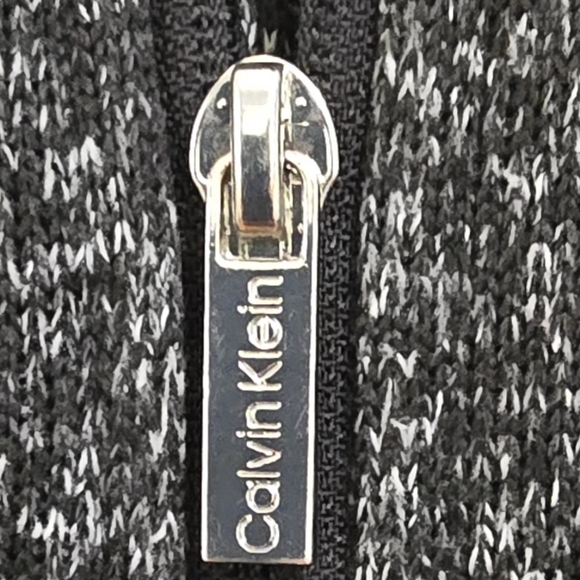 Calvin Klein Womens Small Black/Gray Sleeveless Zip-Up Vest w/ Chest Pocket - Picture 6 of 7